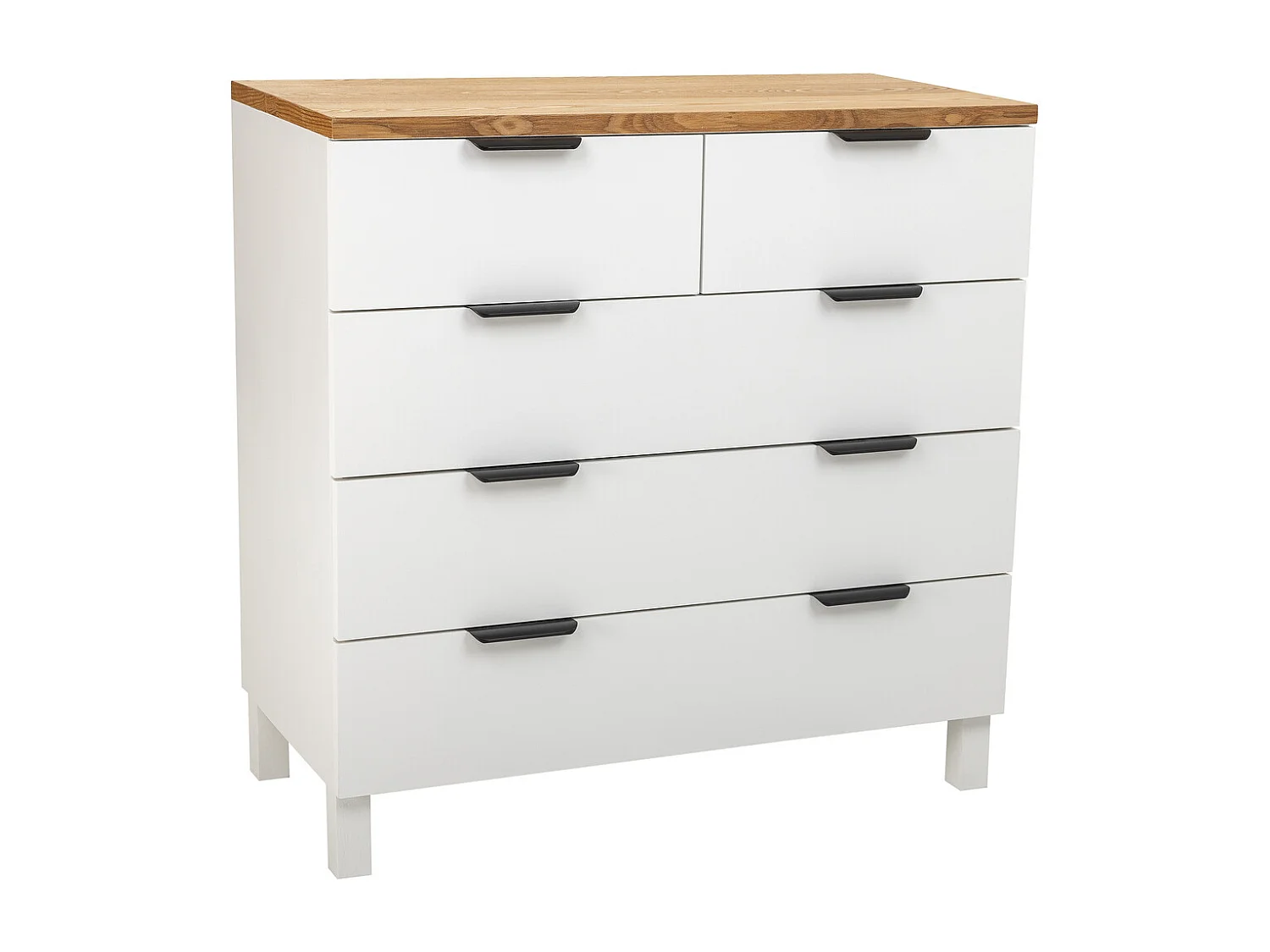 Cassettiera in legno con 5 cassetti 80x40x80,5h cm