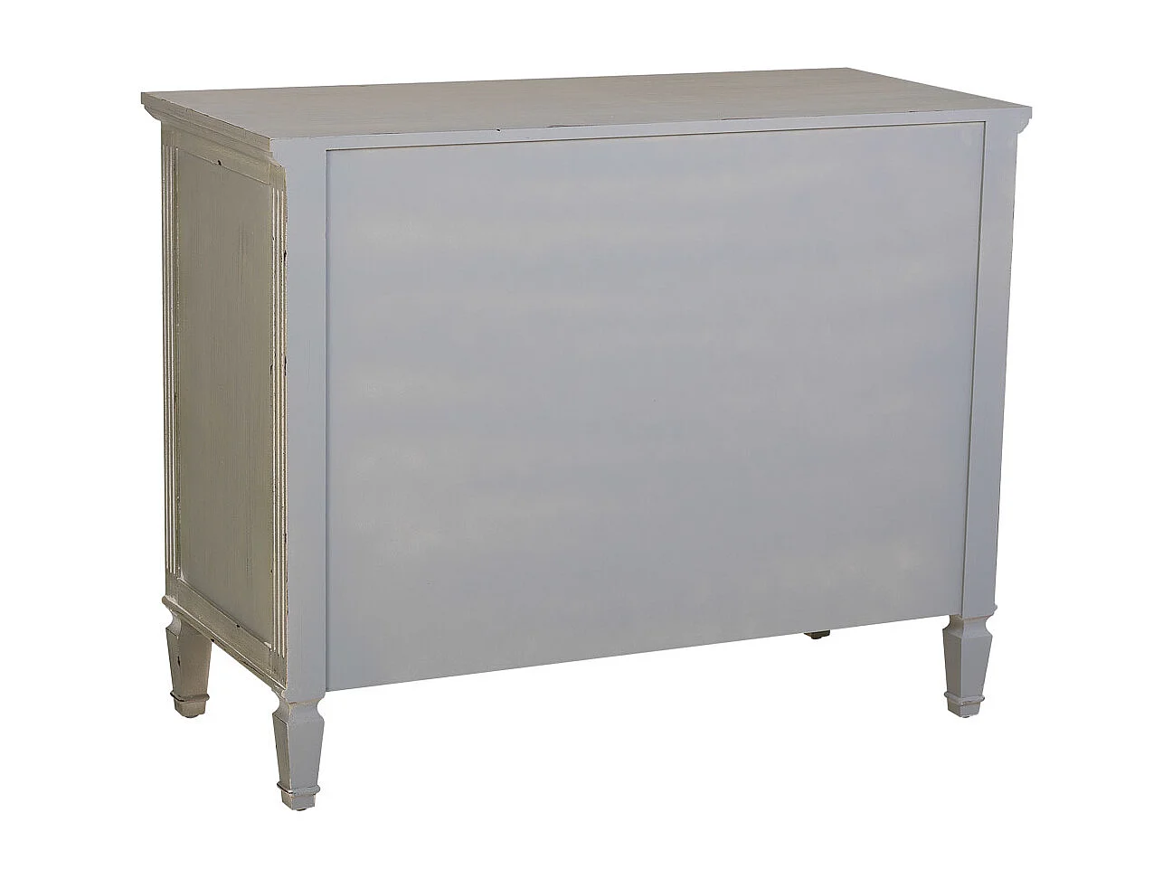 Cassettiera in legno con 3 cassetti grigio 102x46x80h cm