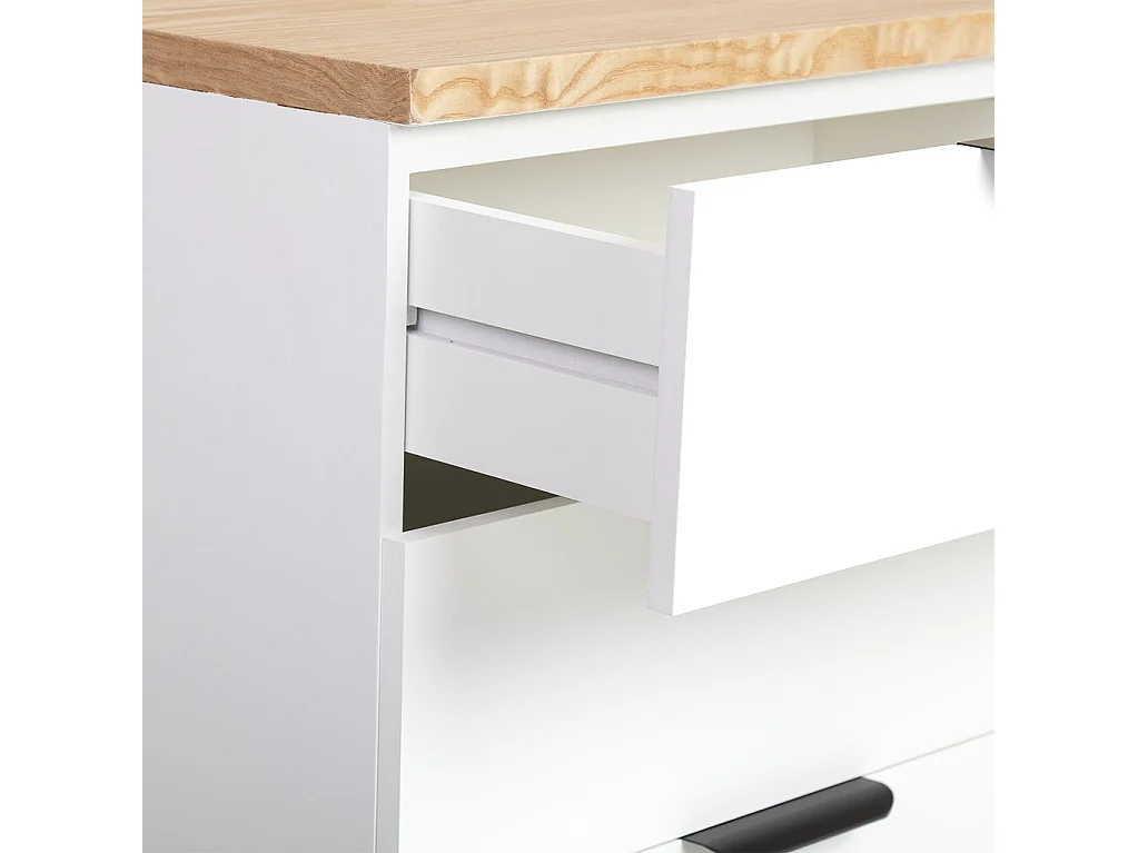 Chiffonnier en bois blanc 45x35x90