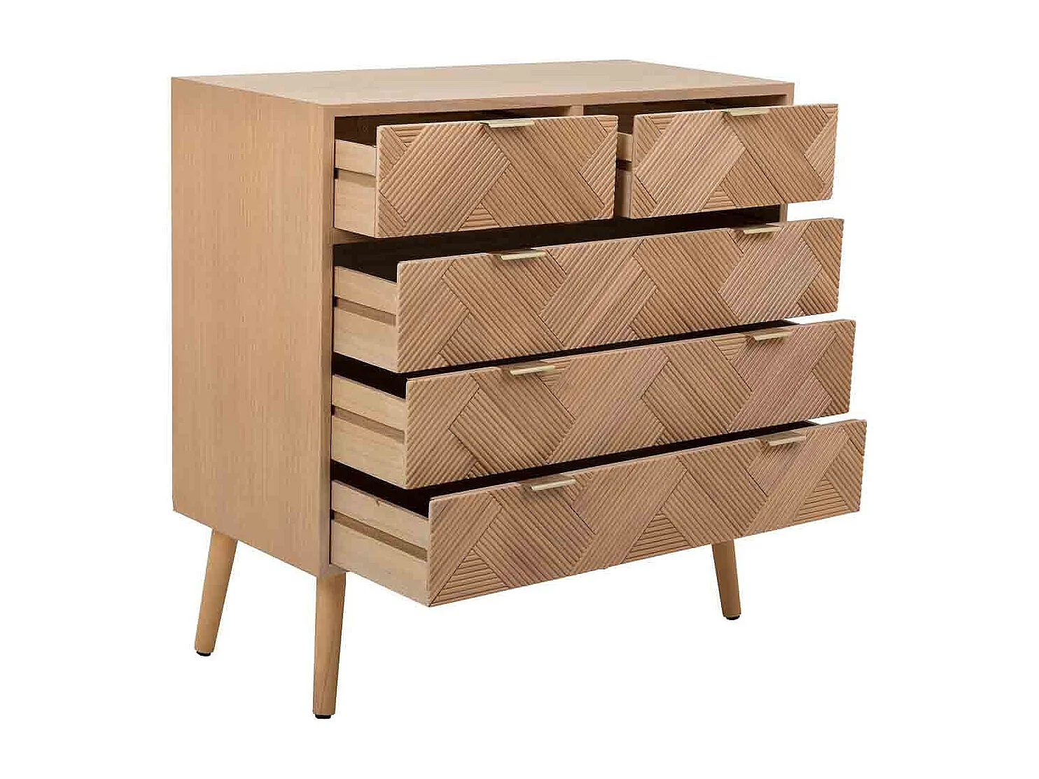 Cassettiera in legno marrone 80x39,5x81