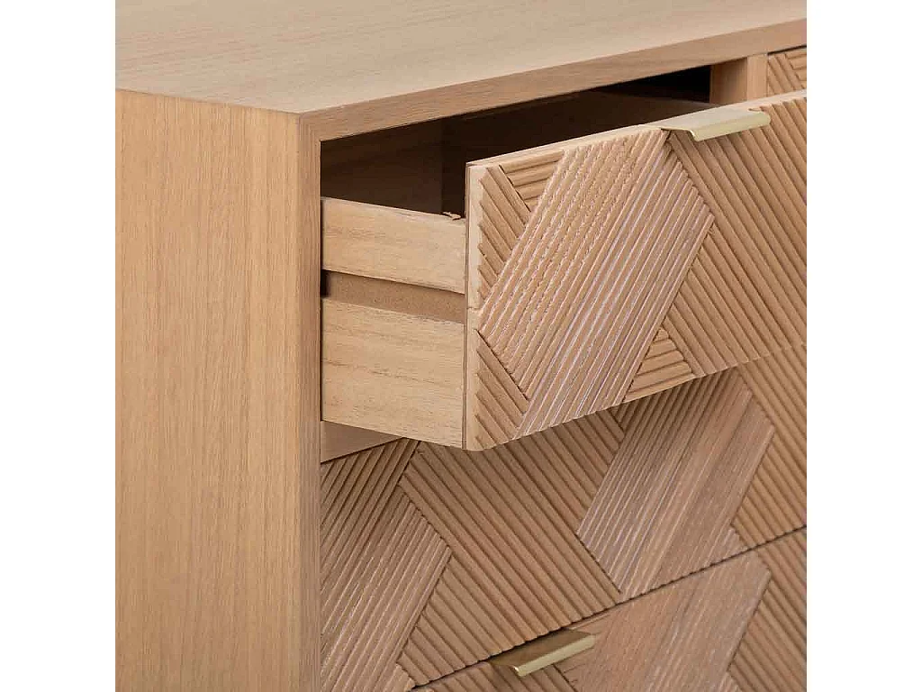 Cassettiera in legno marrone 80x39,5x81