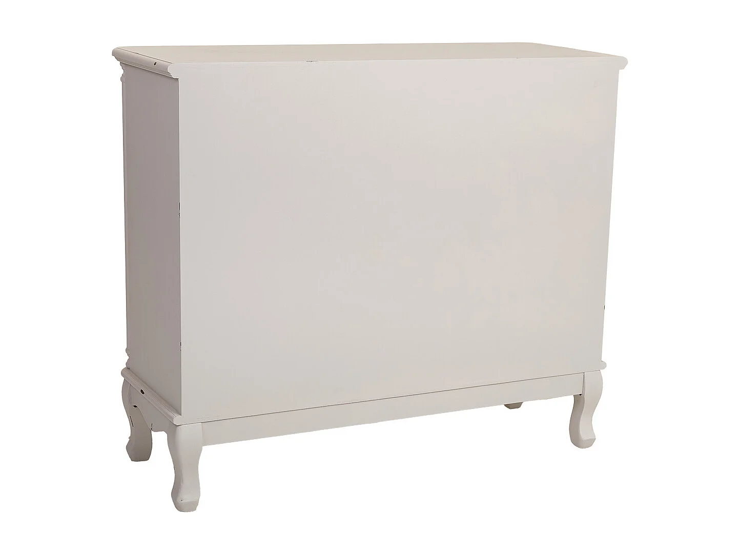 Commode en bois blanc vieilli avec 3 tiroirs 100x38x86,5h cm