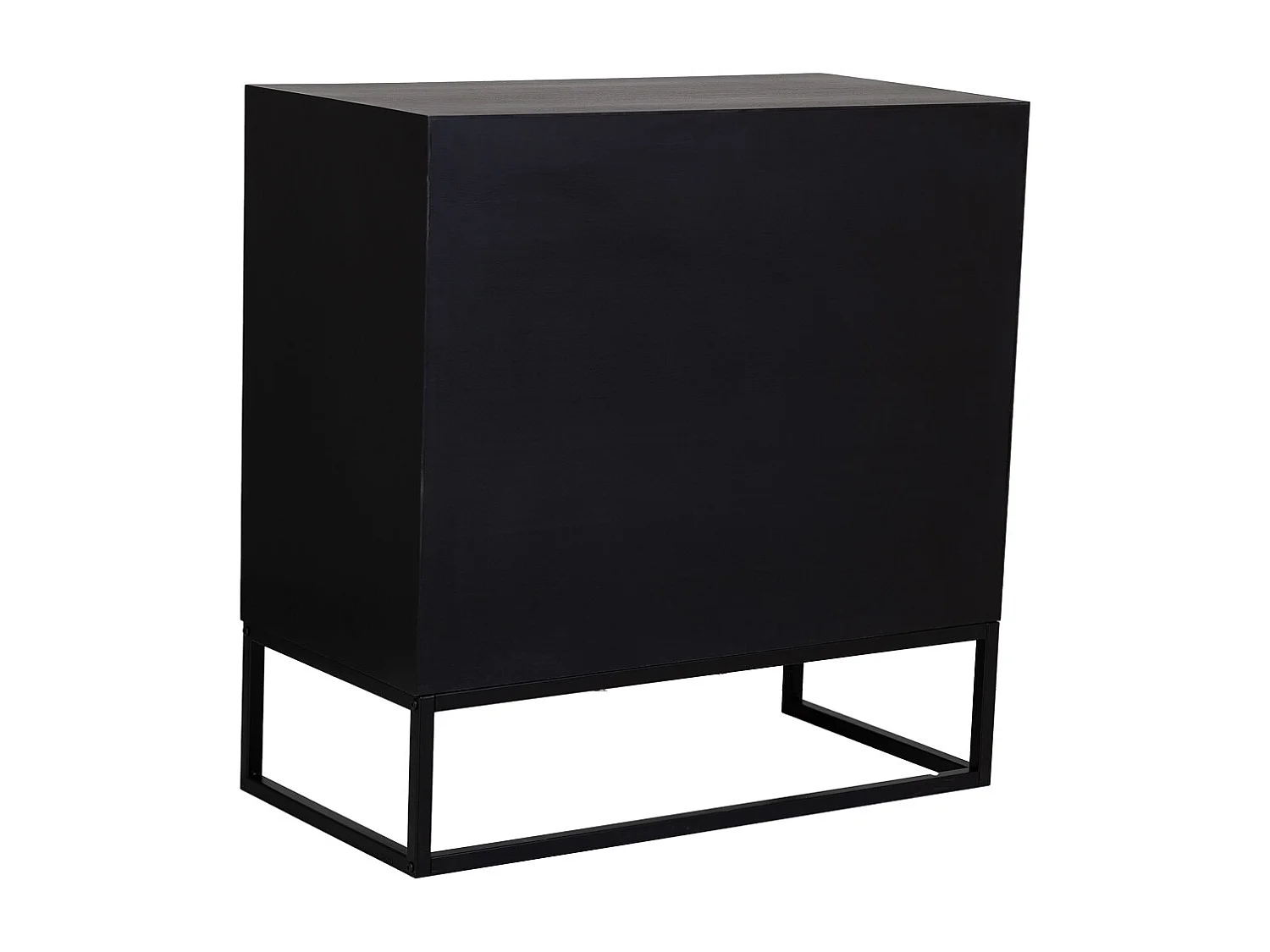 Cómoda 3 gavetas madeira e metal 80x39,5x81h cm