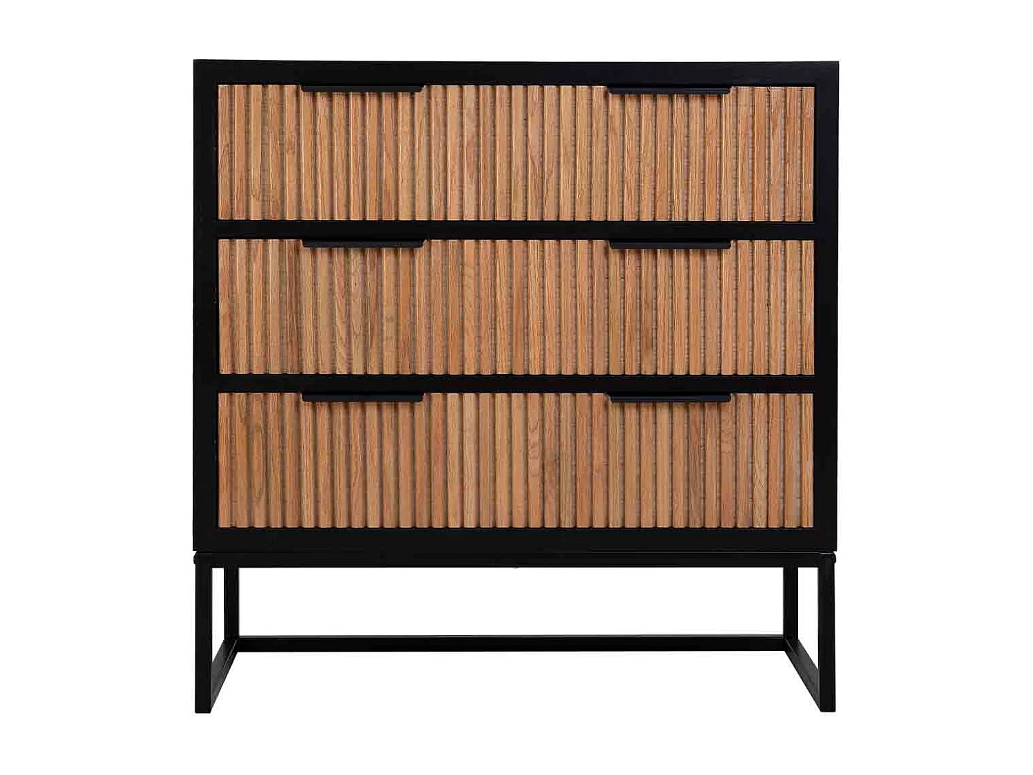 Kommode mit 3 Schubladen aus Holz und Metall 80x39,5x81h cm