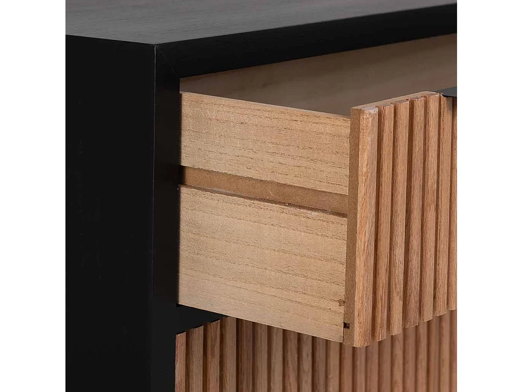 Kommode mit 3 Schubladen aus Holz und Metall 80x39,5x81h cm