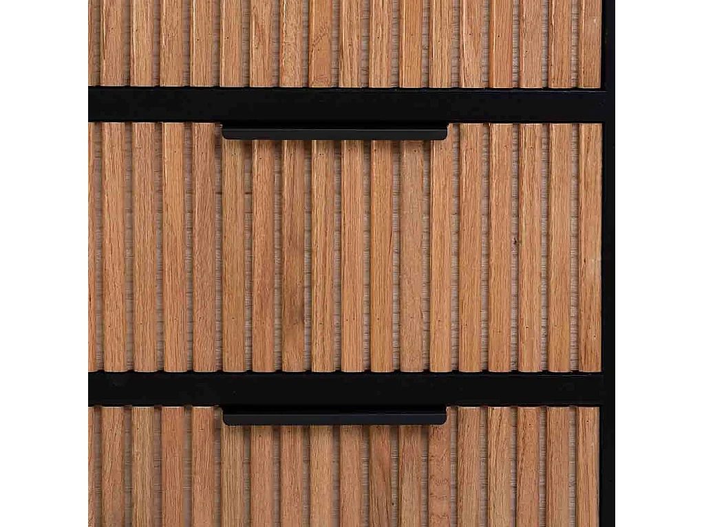 Kommode mit 3 Schubladen aus Holz und Metall 80x39,5x81h cm