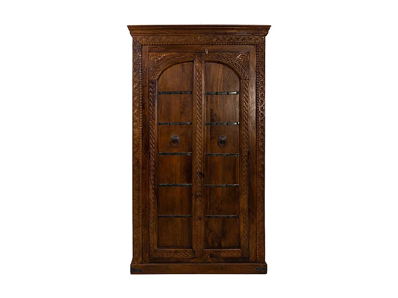 Armário de madeira artesanal 116x45x203h cm