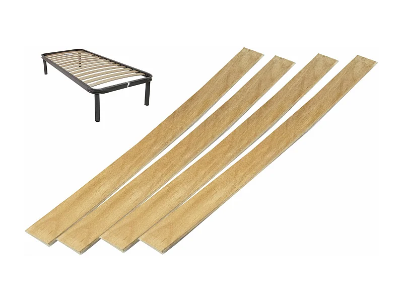 Set 4 doghe di ricambio 79 cm, per rete singola 80x190 con 12, 13 o 14 doghe - Comprarredo