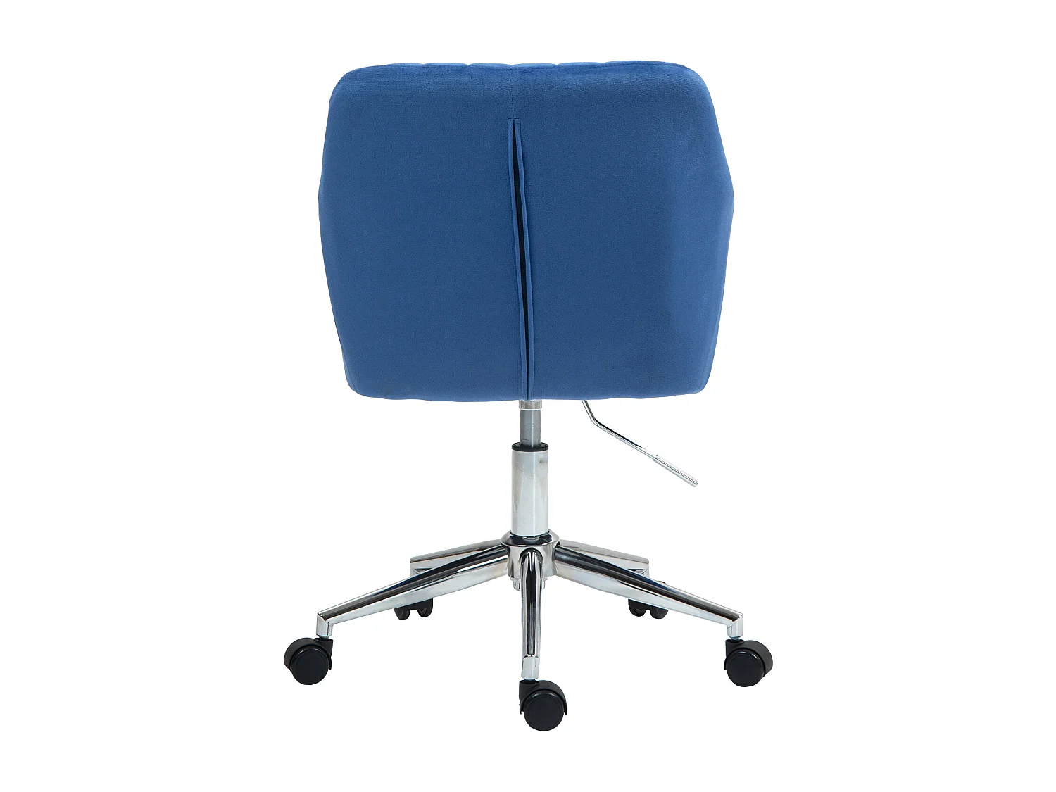 Chaise de bureau SVITA OLIVER, réglable en hauteur, revêtement en velours bleu