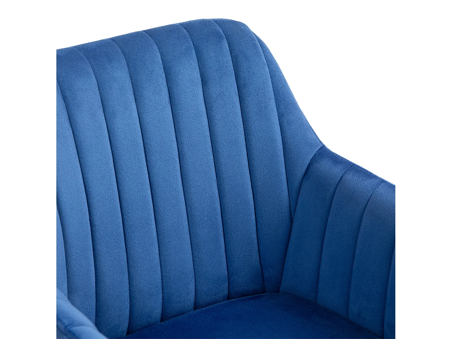 Chaise de bureau SVITA OLIVER, réglable en hauteur, revêtement en velours bleu