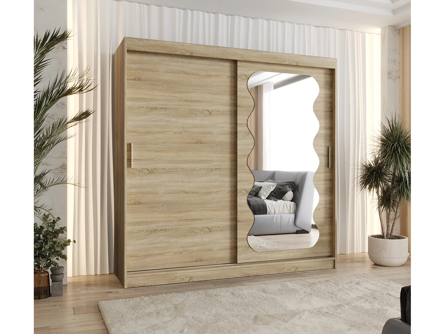 Armoire Spoti À Portes Coulissantes 200/200/62 2 portes (Sonoma)