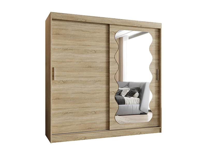 SCHWEBETÜRENSCHRANK SPOTI 200/200/62 2-Türig (Sonoma)