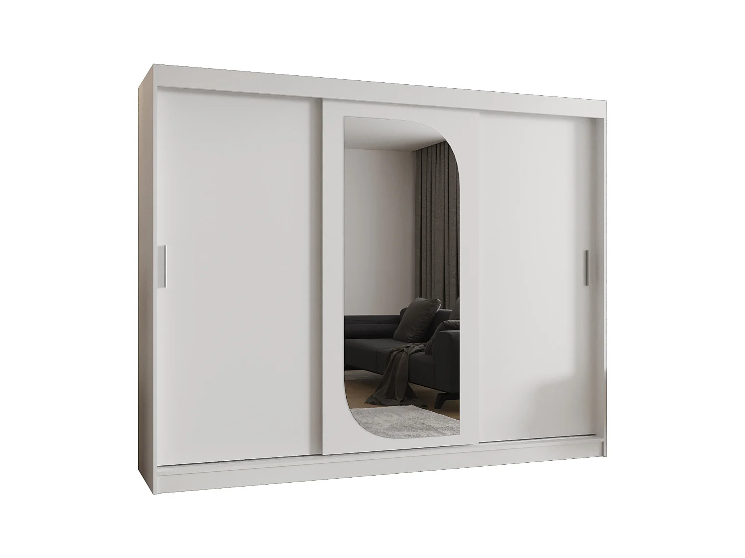 Armoire Ultra À Portes Coulissantes 200/250/62 3 portes (Blanc)