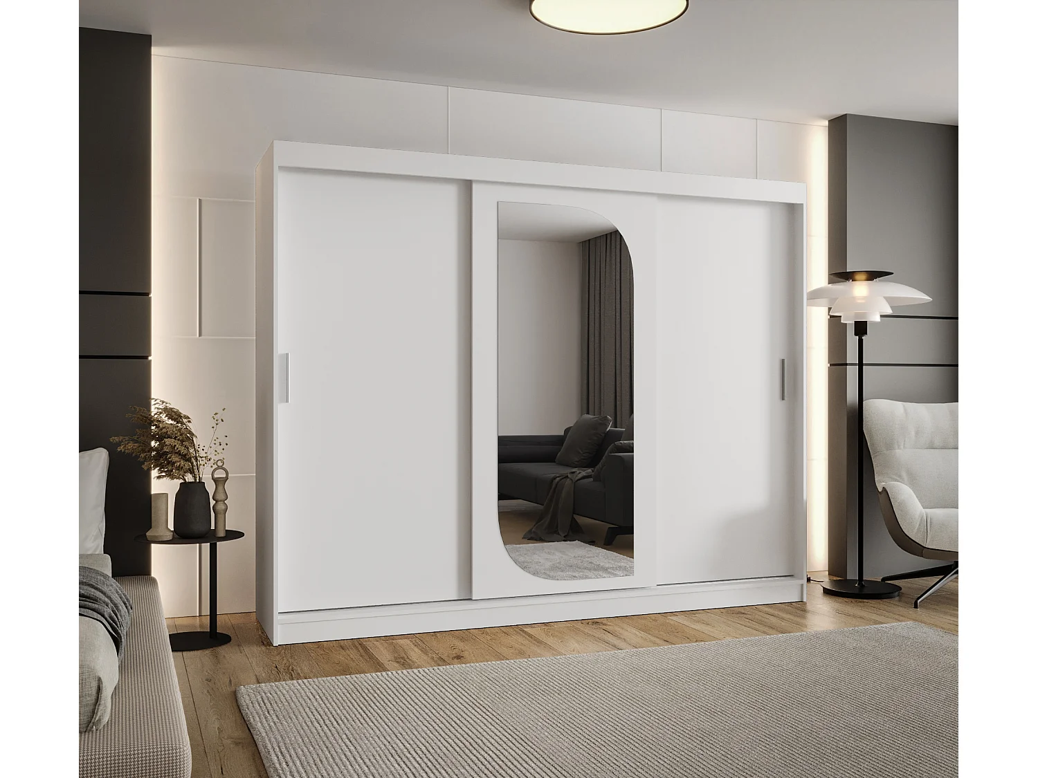 Armoire Ultra À Portes Coulissantes 200/250/62 3 portes (Blanc)