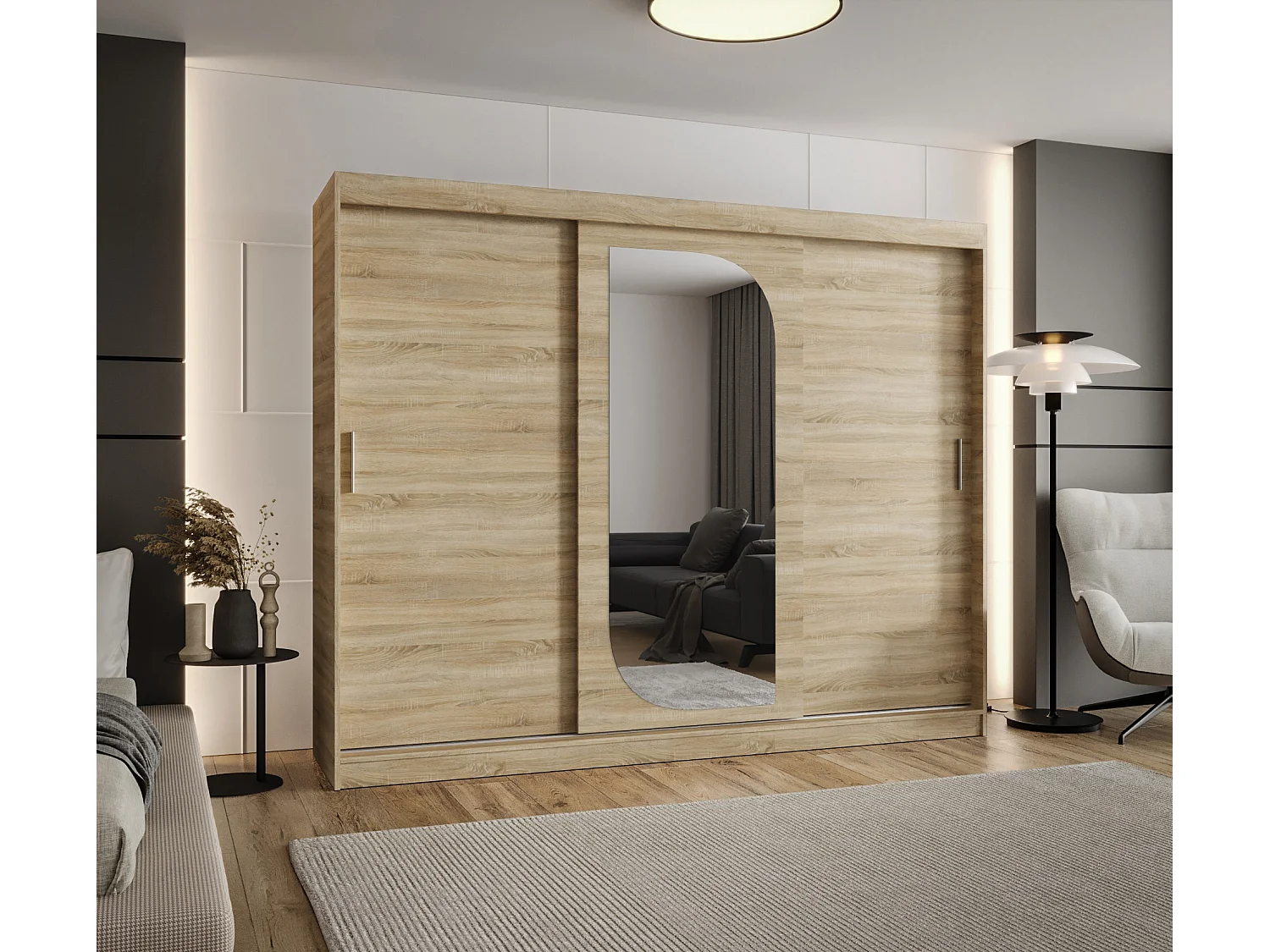 Armoire Ultra À Portes Coulissantes 200/250/62 3 portes (Sonoma)