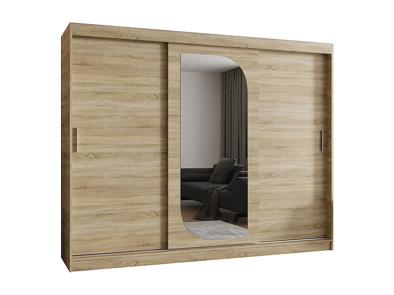 SCHWEBETÜRENSCHRANK ULTRA 200/250/62 3-Türig (Sonoma)