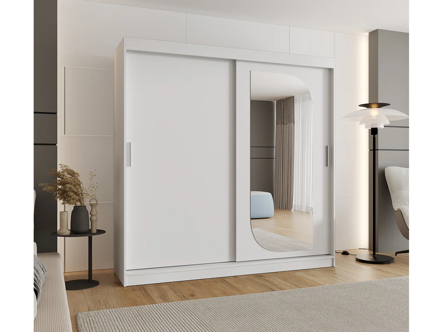 Armoire Ultra À Portes Coulissantes 200/200/62 2 portes (Blanc)