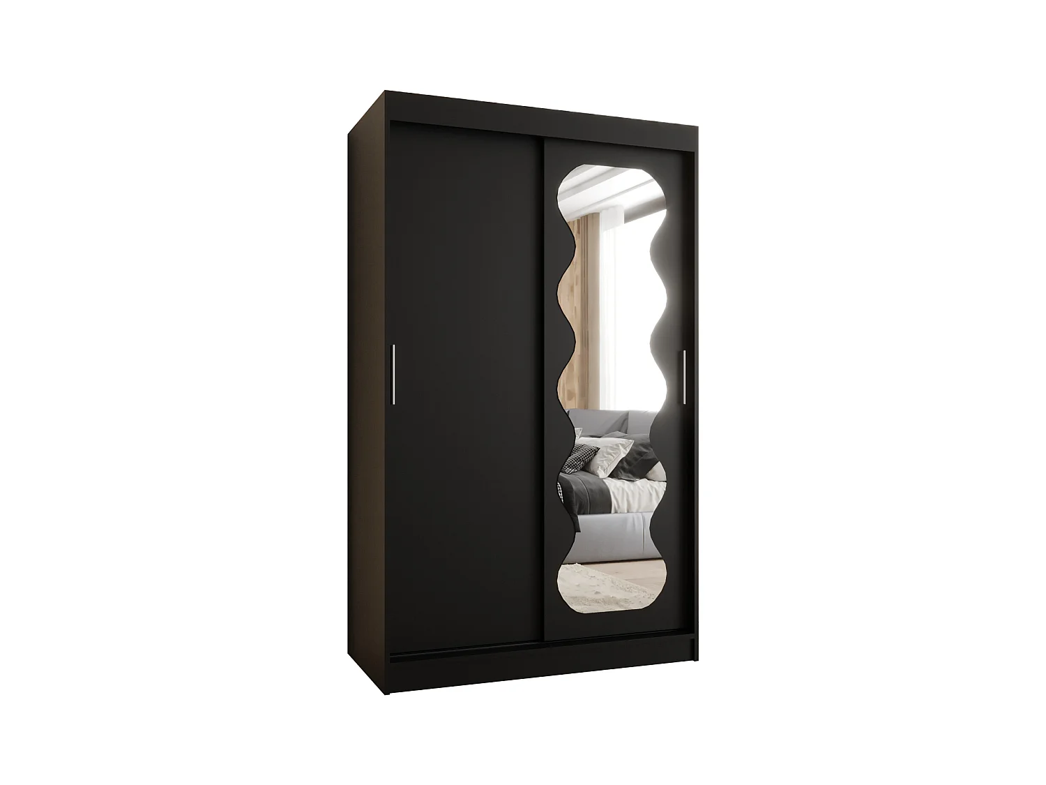 Armoire Spoti À Portes Coulissantes 200/120/62 2 portes (Noir)