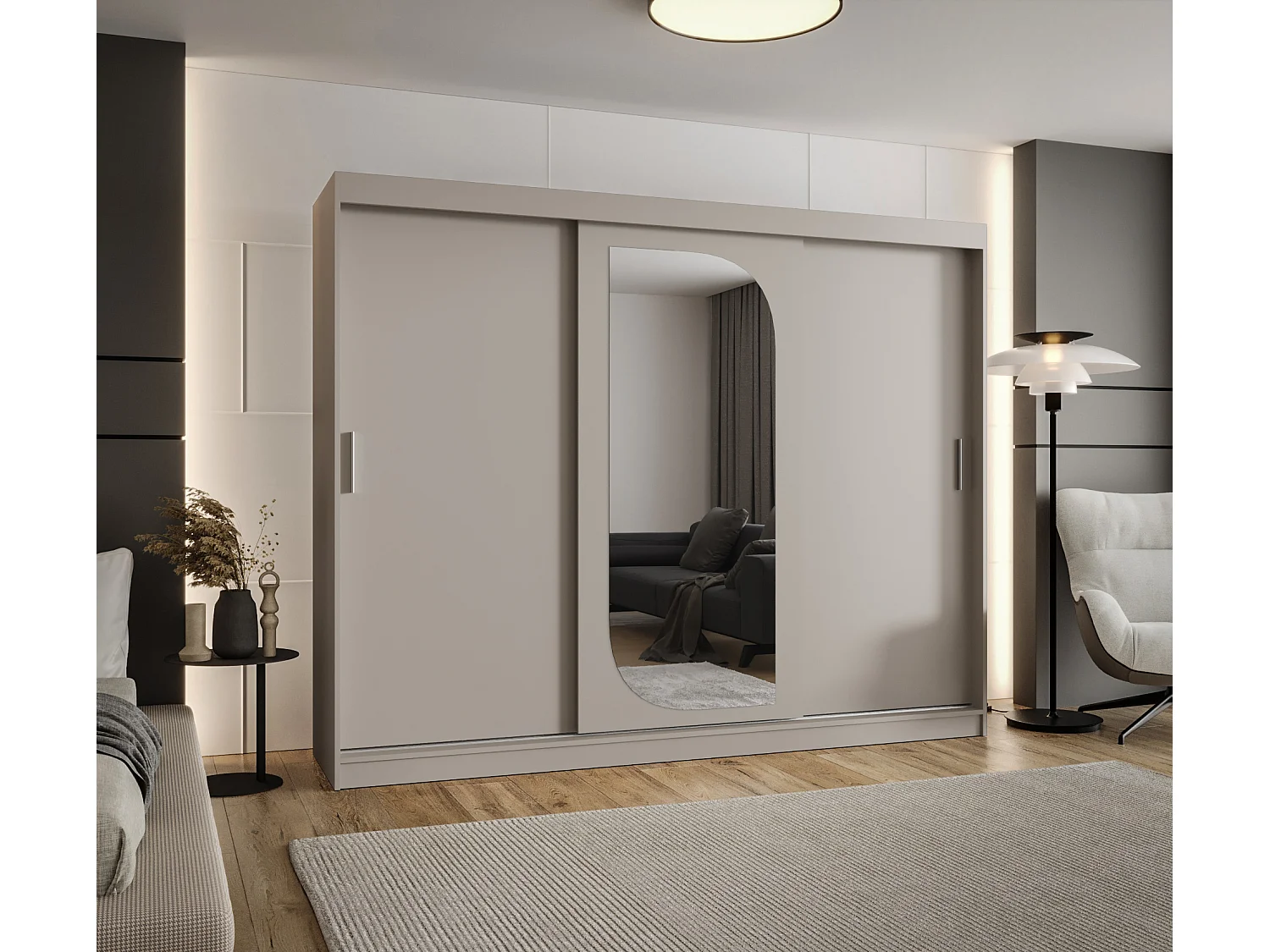 Armoire Ultra À Portes Coulissantes 200/250/62 3 portes (Cachemire)