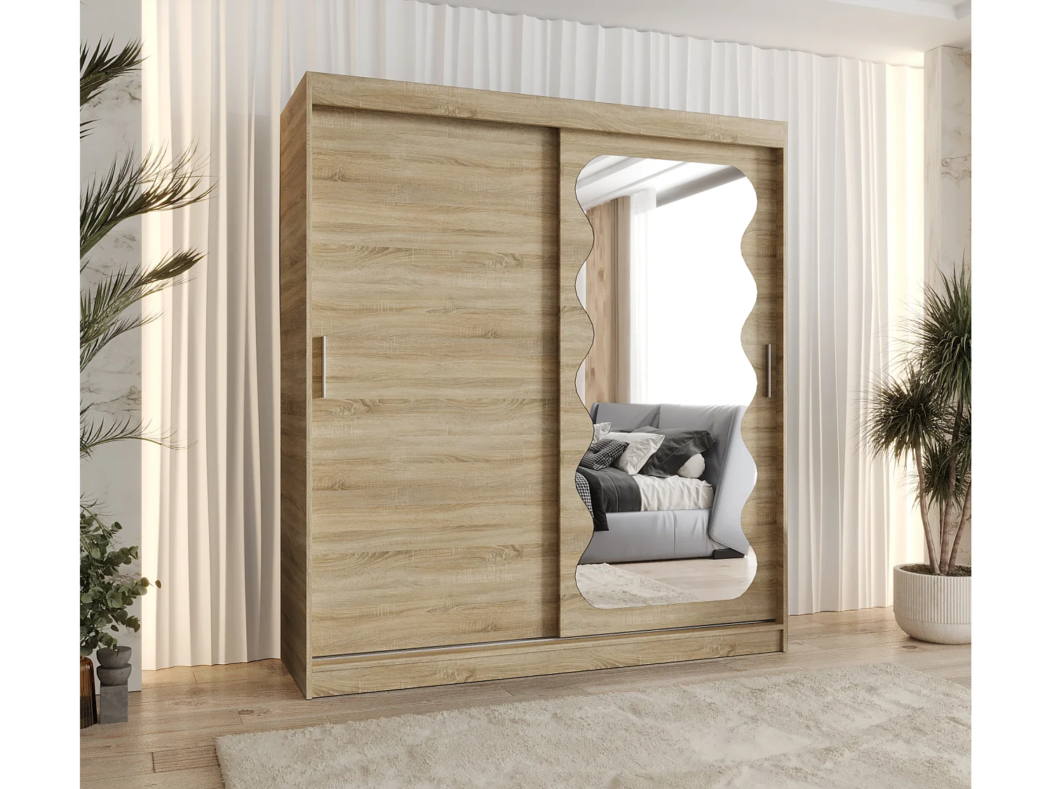 Armoire Spoti À Portes Coulissantes 200/180/62 2 portes (Sonoma)