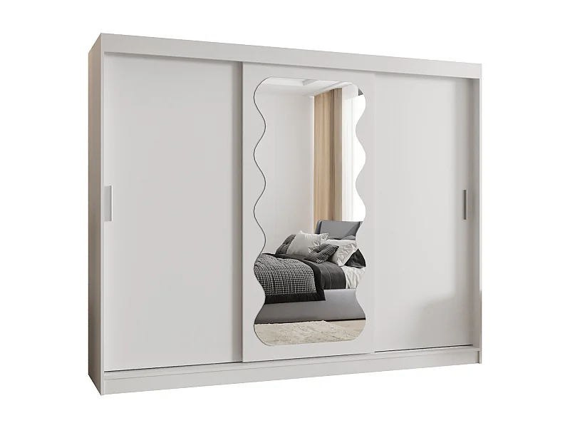 SCHWEBETÜRENSCHRANK SPOTI 200/250/62 3-Türig (Weiß)