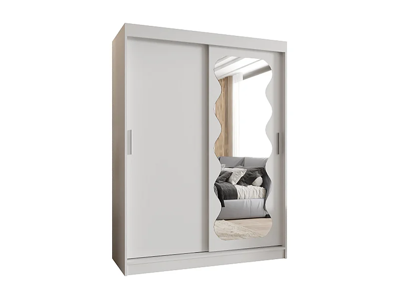 SCHWEBETÜRENSCHRANK SPOTI 200/150/62 2-Türig (Weiß)