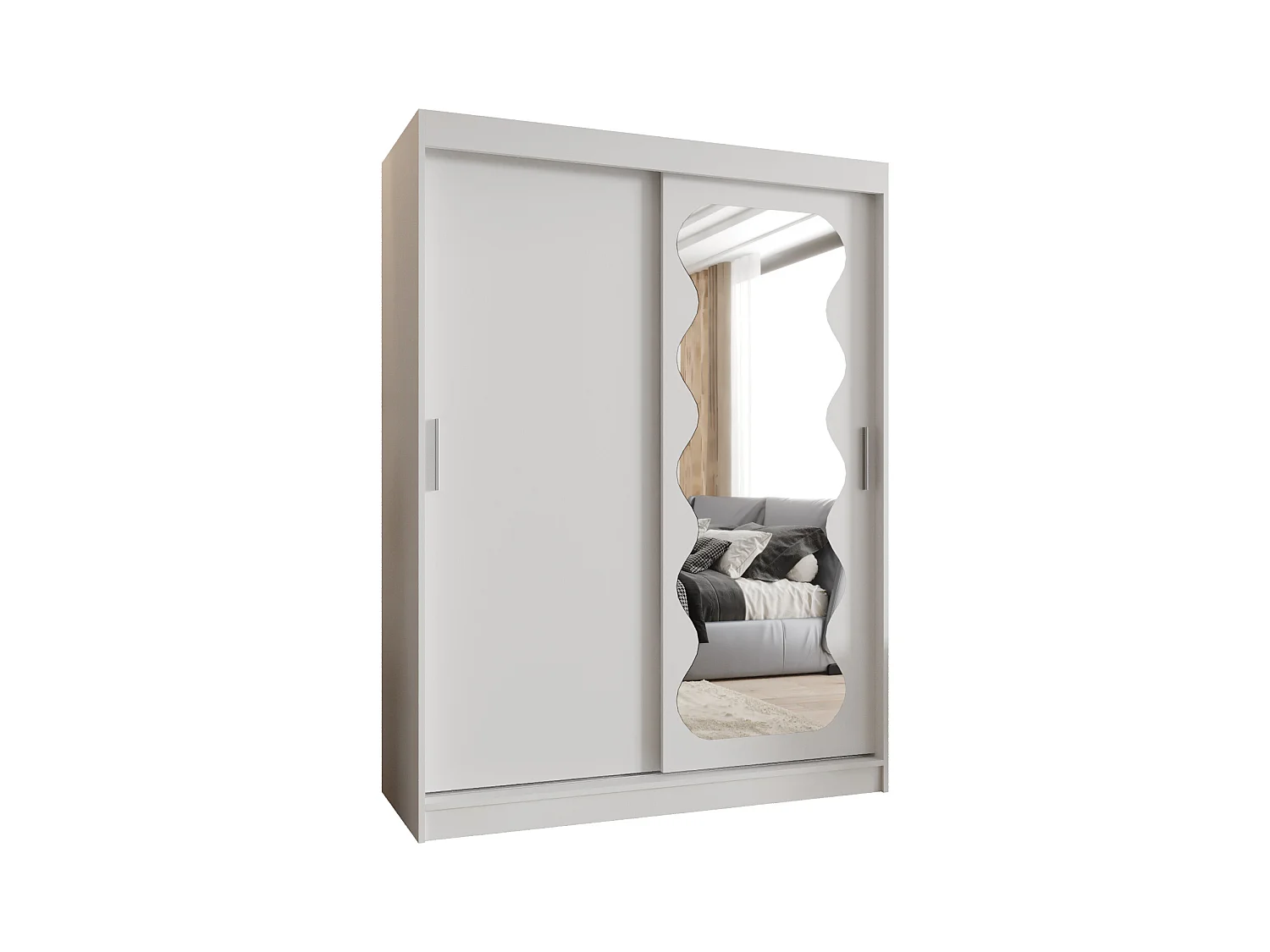 Armoire Spoti À Portes Coulissantes 200/150/62 2 portes (Blanc)