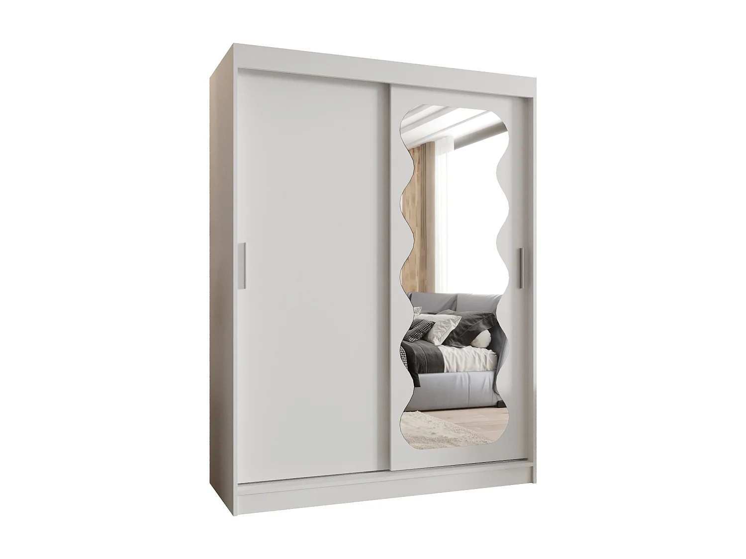 Armoire Spoti À Portes Coulissantes 200/150/62 2 portes (Blanc)