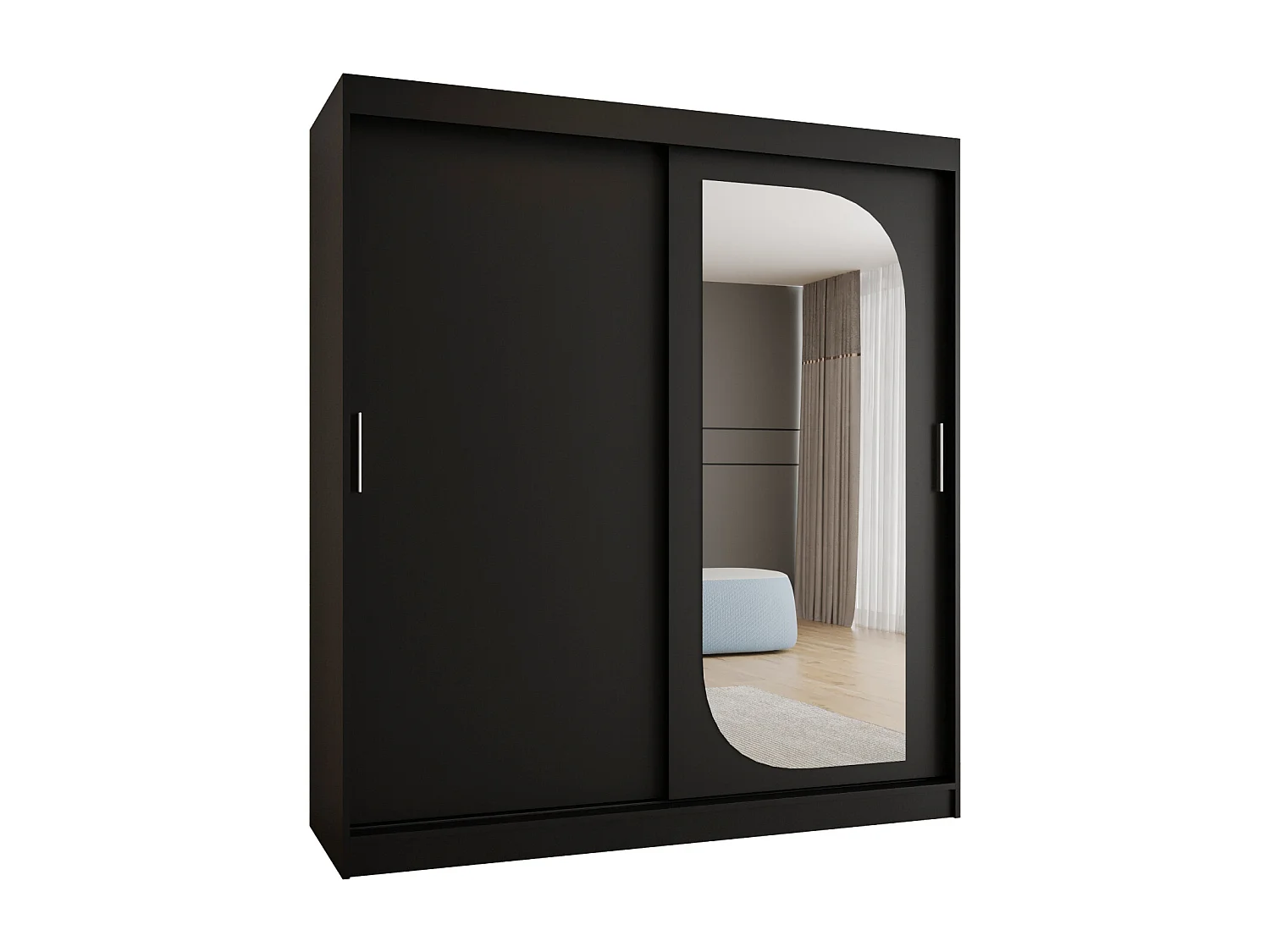 Armoire Ultra À Portes Coulissantes 200/180/62 2 portes (Noir)