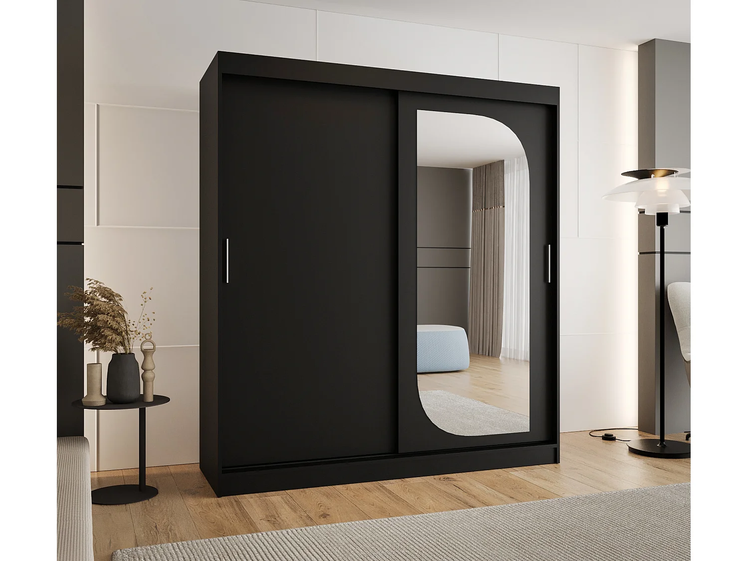 Armoire Ultra À Portes Coulissantes 200/180/62 2 portes (Noir)