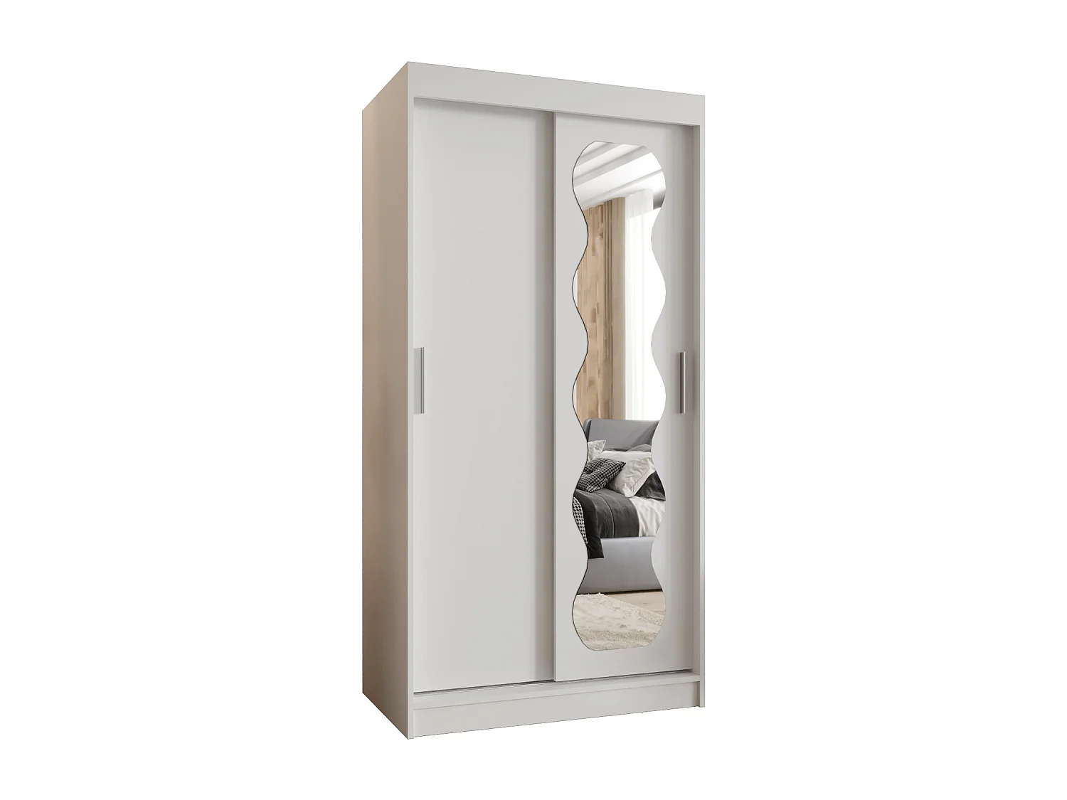 Spoti kledingkast met schuifdeuren 200/100/62 2 deuren (wit)