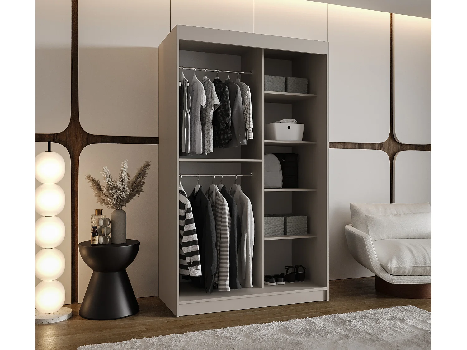 Armoire Ultra À Portes Coulissantes 200/120/62 2 portes (Cachemire)