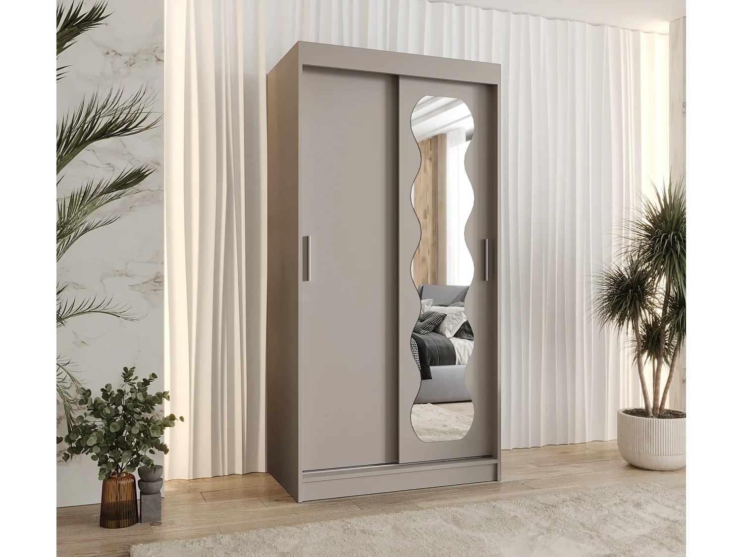 Armoire Spoti À Portes Coulissantes 200/100/62 2 portes (Cachemire)