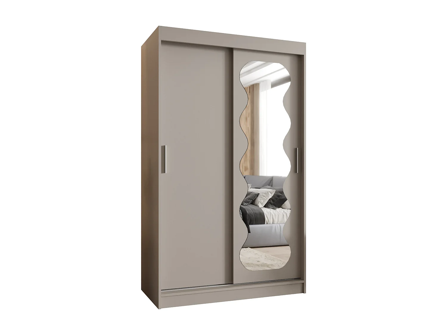 Armoire Spoti À Portes Coulissantes 200/120/62 2 portes (Cachemire)