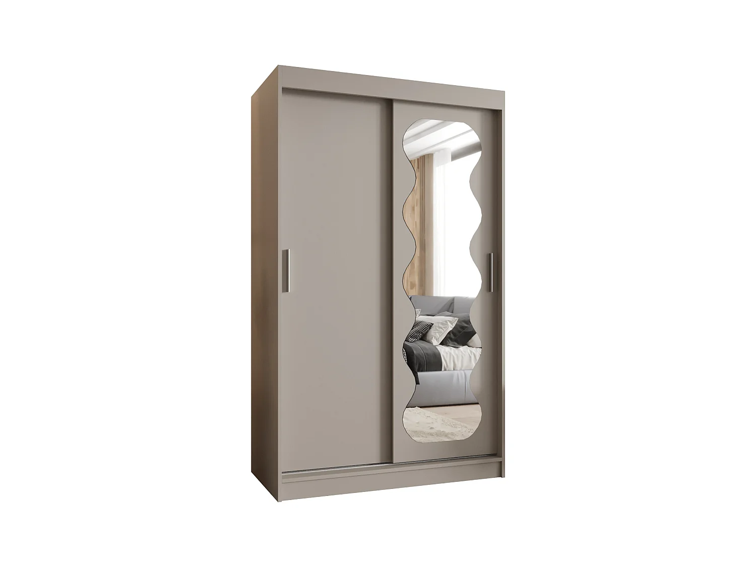 Armoire Spoti À Portes Coulissantes 200/120/62 2 portes (Cachemire)
