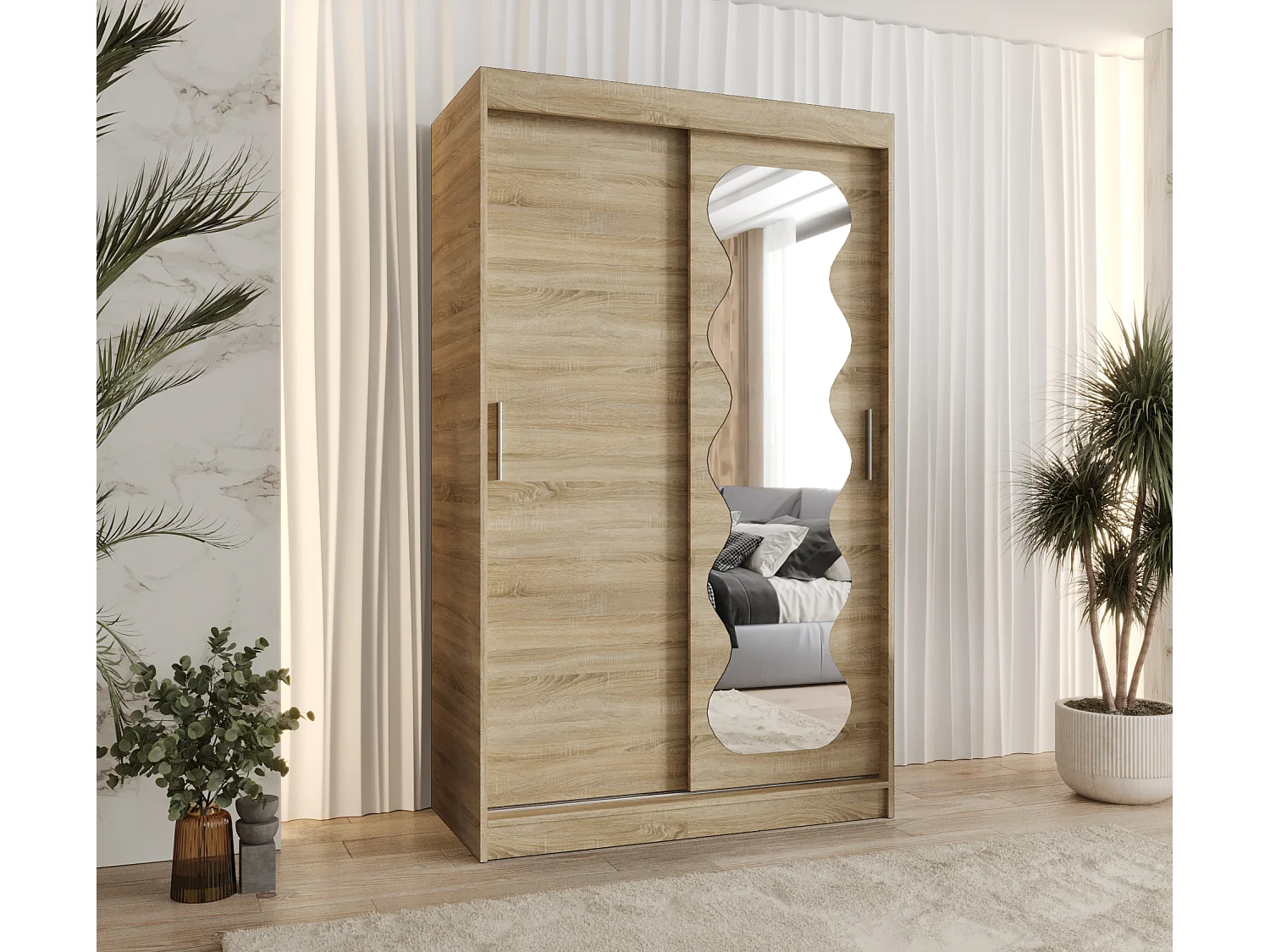 Armoire Spoti À Portes Coulissantes 200/120/62 2 portes (Sonoma)