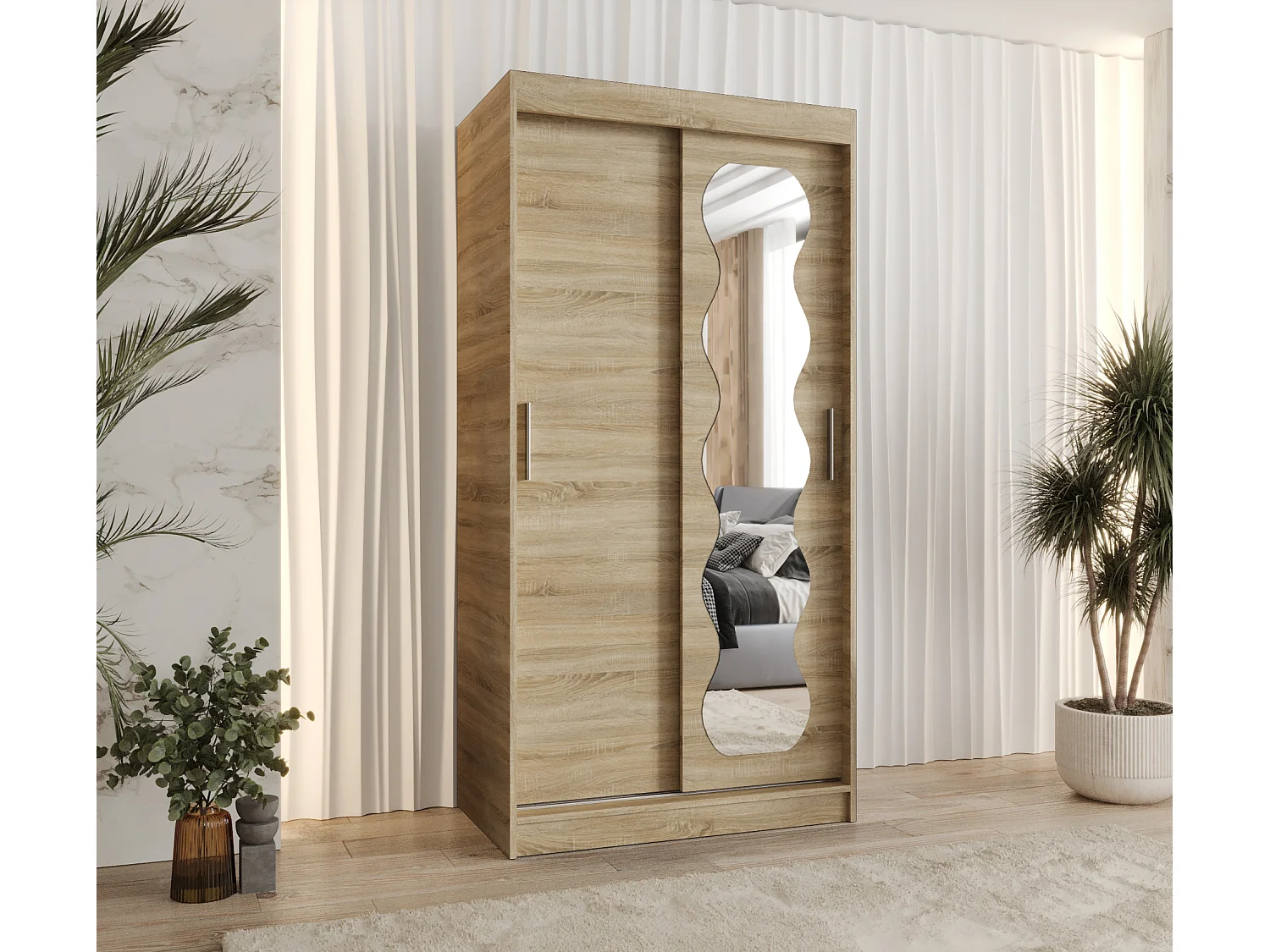 Armoire Spoti À Portes Coulissantes 200/100/62 2 portes (Sonoma)