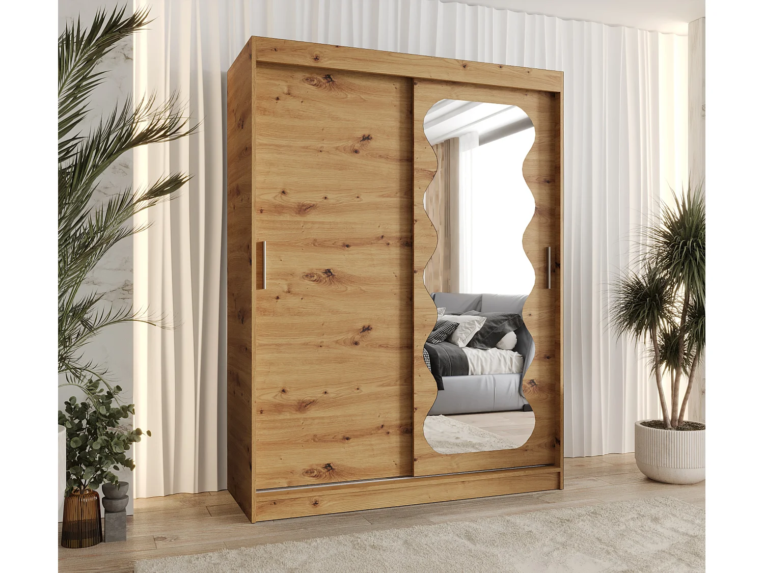 Armoire Spoti À Portes Coulissantes 200/150/62 2 portes (Artisan)