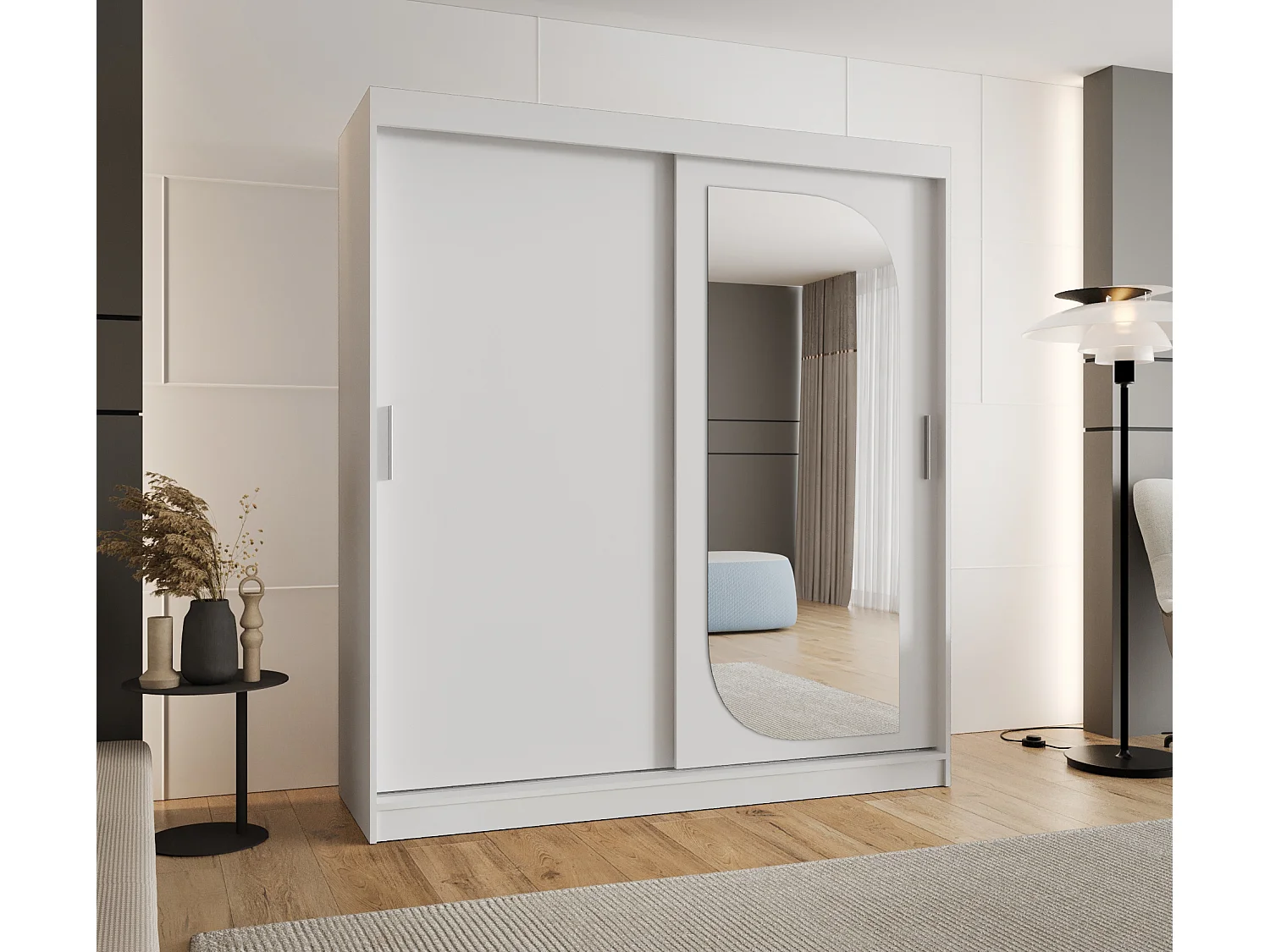 Armoire Ultra À Portes Coulissantes 200/180/62 2 portes (Blanc)