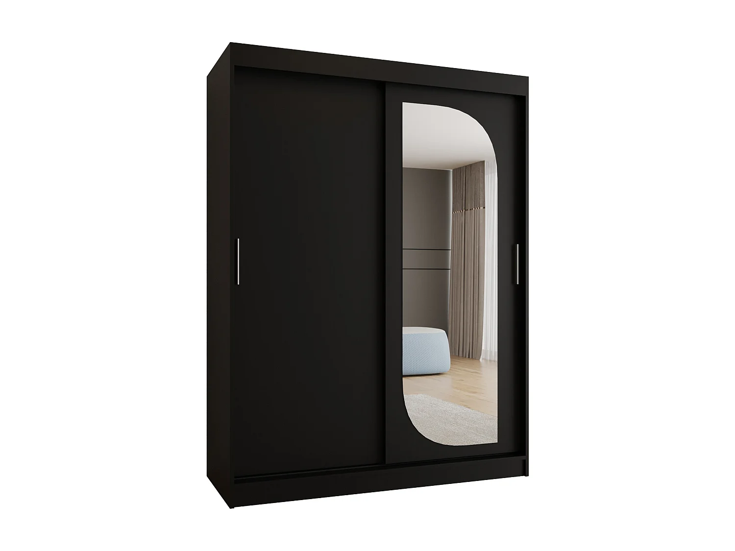 Armoire Ultra À Portes Coulissantes 200/150/62 2 portes (Noir)