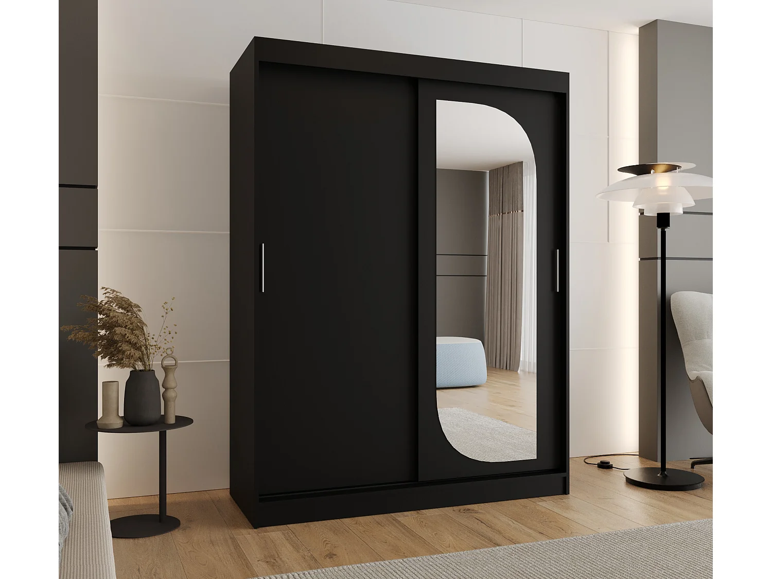 Armoire Ultra À Portes Coulissantes 200/150/62 2 portes (Noir)