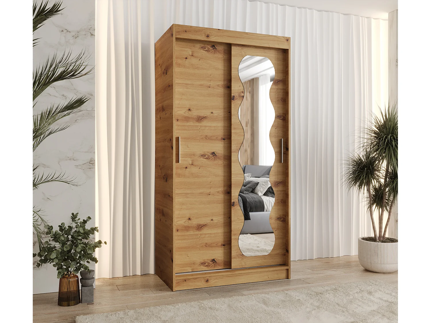 Armoire Spoti À Portes Coulissantes 200/100/62 2 portes (Artisan)