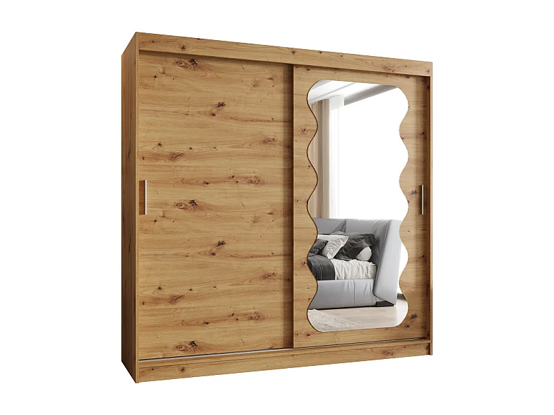 Spoti kledingkast met schuifdeuren 200/200/62 2 deuren (artisan)