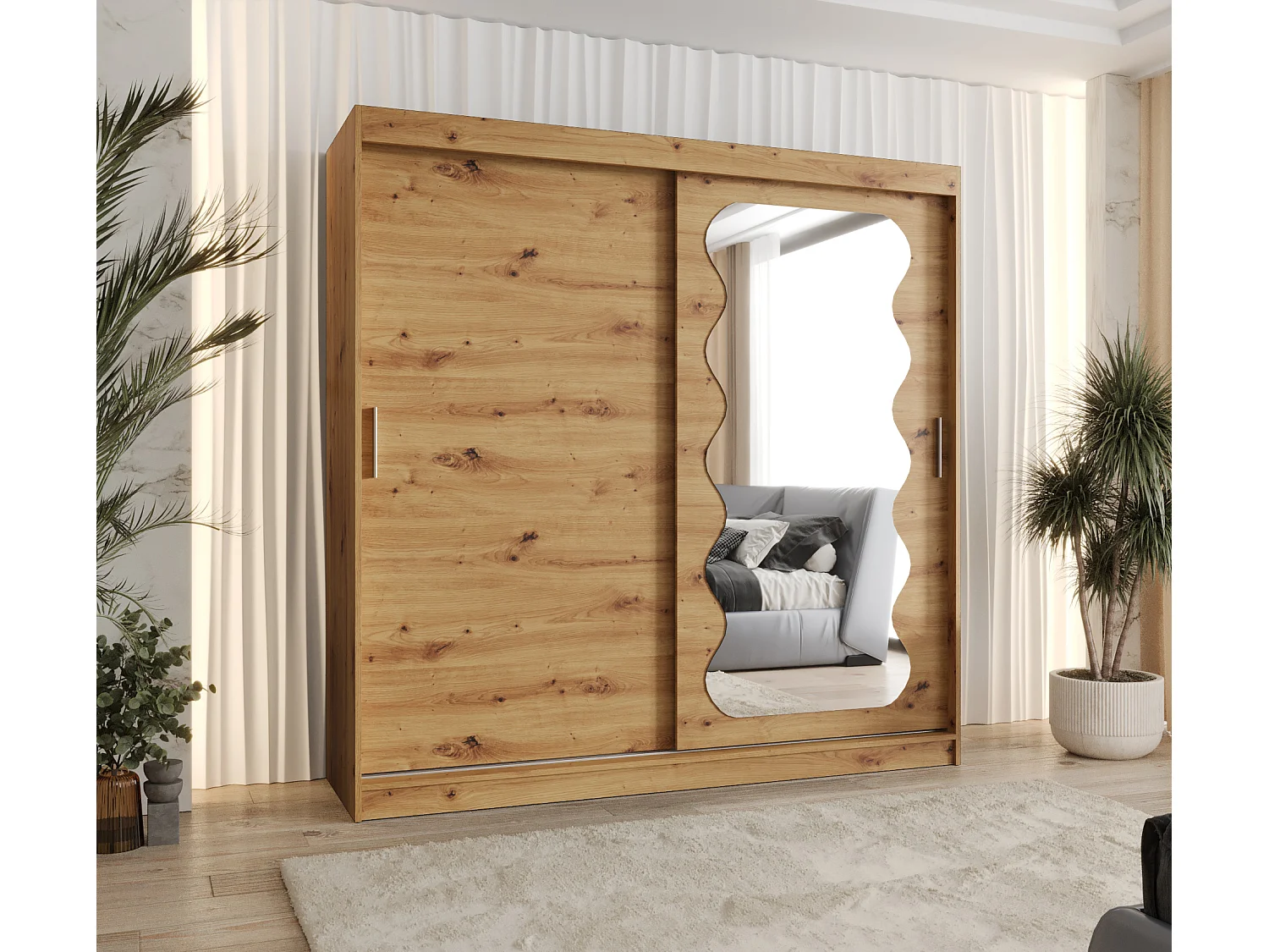 Armoire Spoti À Portes Coulissantes 200/200/62 2 portes (Artisan)