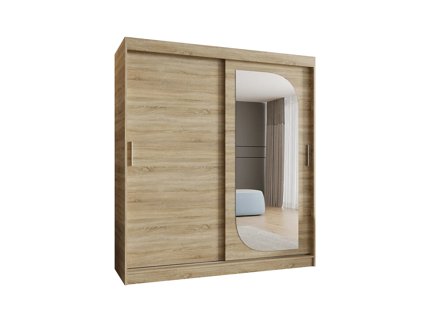 SCHWEBETÜRENSCHRANK ULTRA 200/180/62 2-Türig (Sonoma)