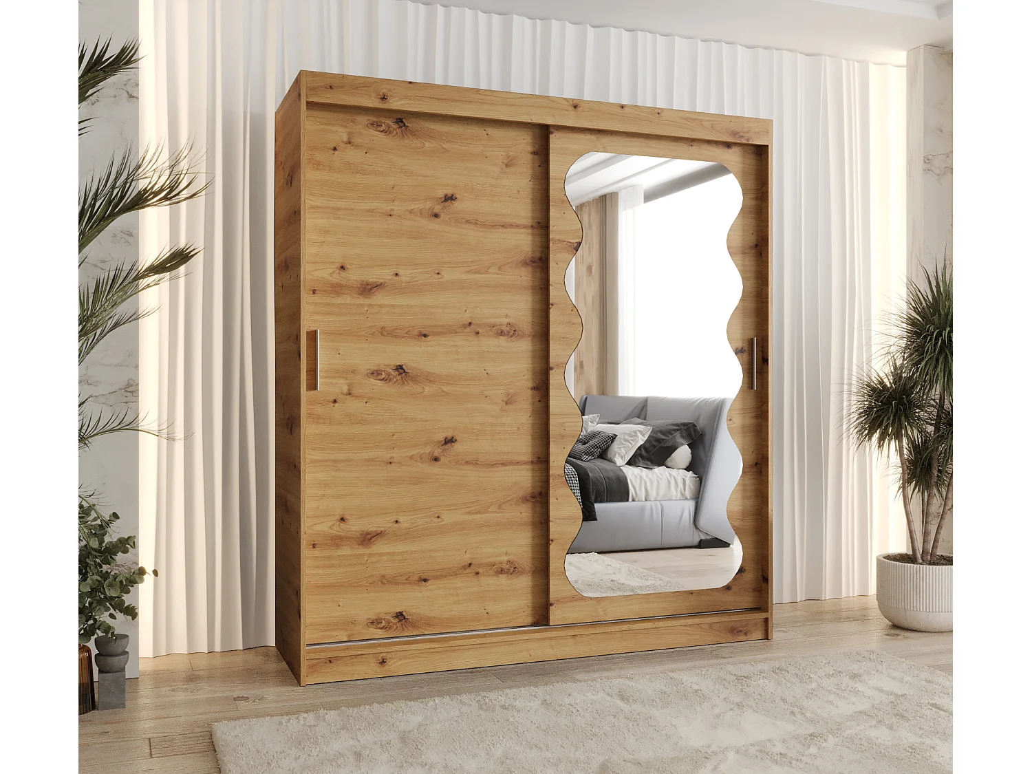 Armoire Spoti À Portes Coulissantes 200/180/62 2 portes (Artisan)