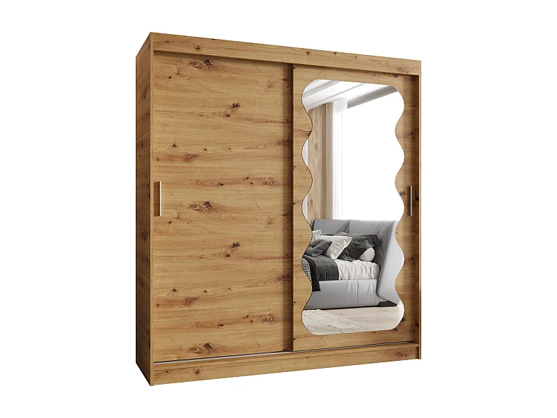 Armoire Spoti À Portes Coulissantes 200/180/62 2 portes (Artisan)