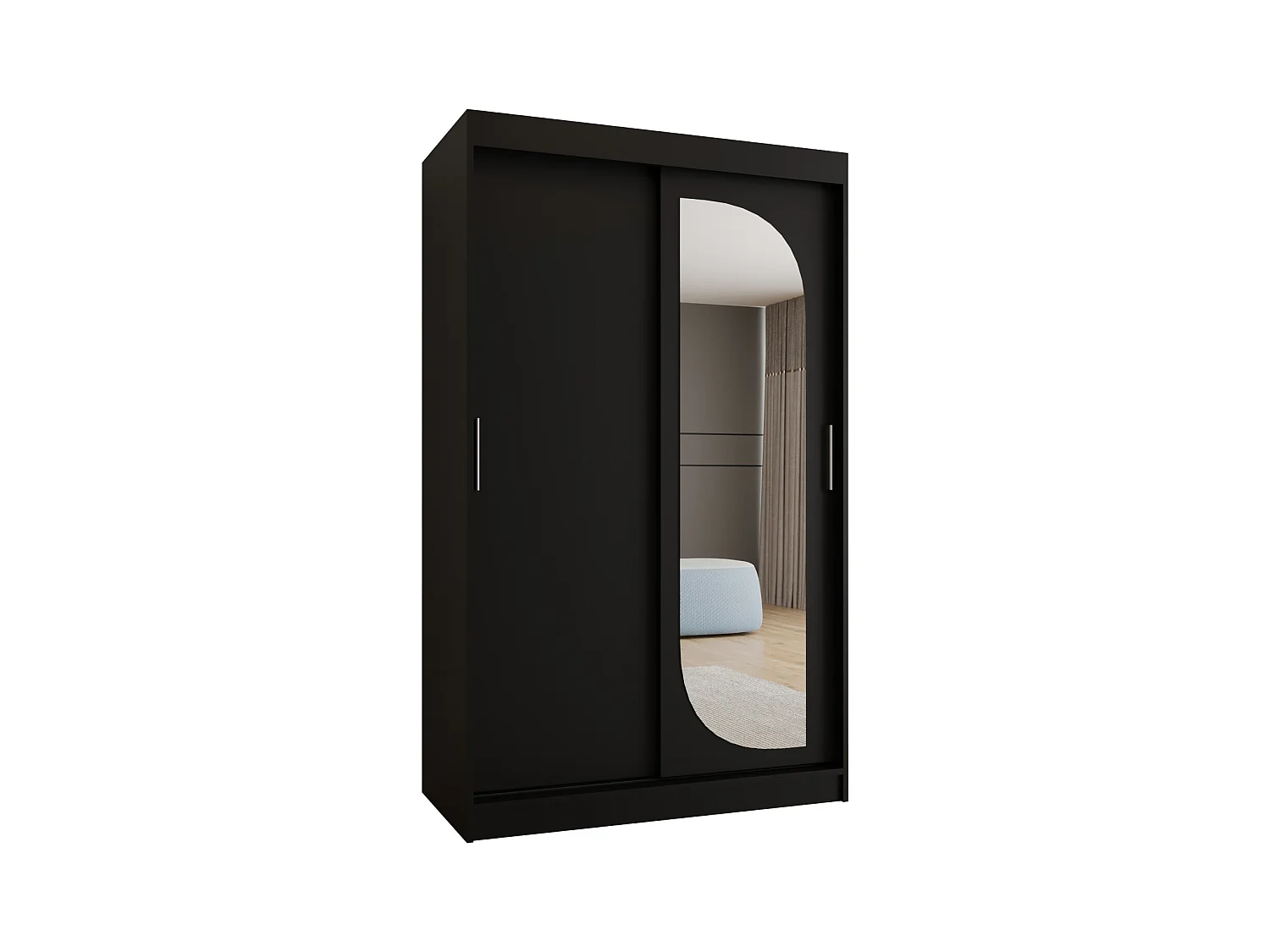 Armoire Ultra À Portes Coulissantes 200/120/62 2 portes (Noir)