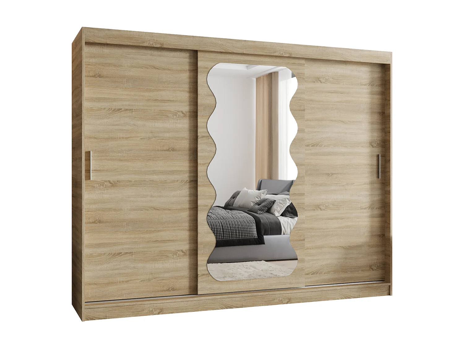 Armoire Spoti À Portes Coulissantes 200/250/62 3 portes (Sonoma)