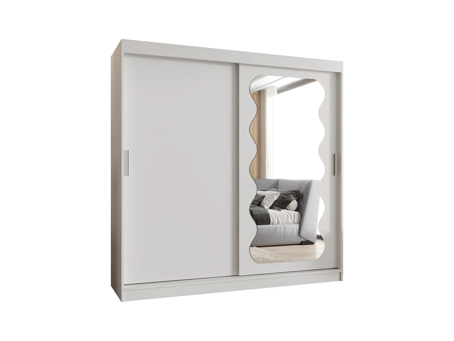 Armoire Spoti À Portes Coulissantes 200/200/62 2 portes (Blanc)